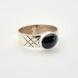 Anillo de Ónix en Plata 950 vista lateral- Anillos