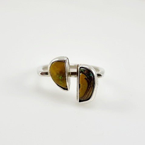 Anillo de Ópalo Boulder en Plata 925 vista frontal - Anillos