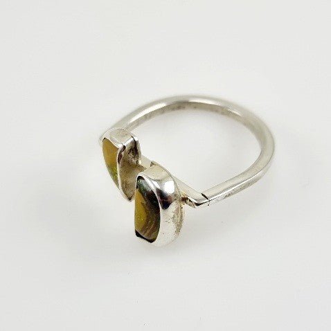 Anillo de Ópalo Boulder en Plata 925 vista lateral- Anillos