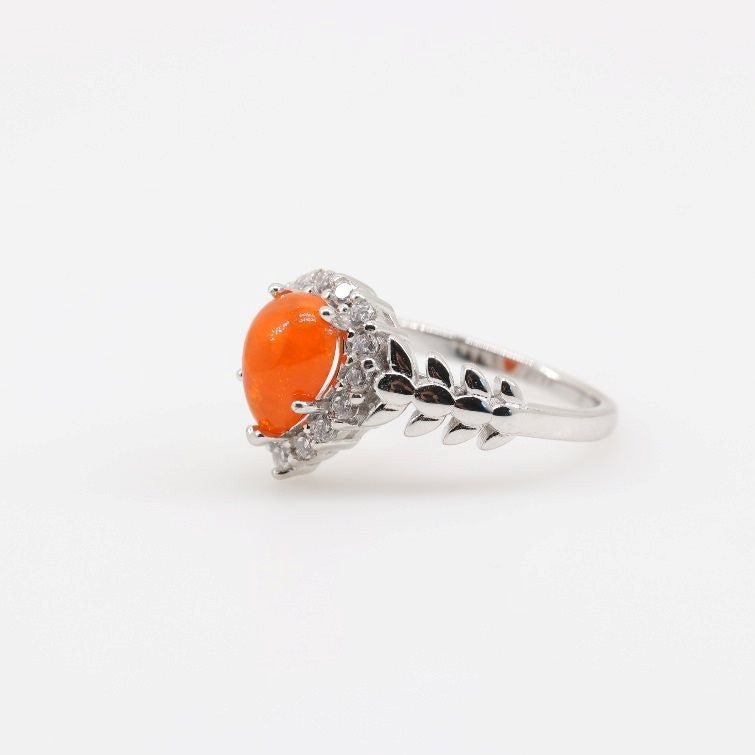 Anillo de Ópalo De Fuego y cubic zirconia - Anillos