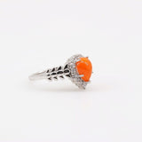 Anillo de Ópalo De Fuego y cubic zirconia - Anillos