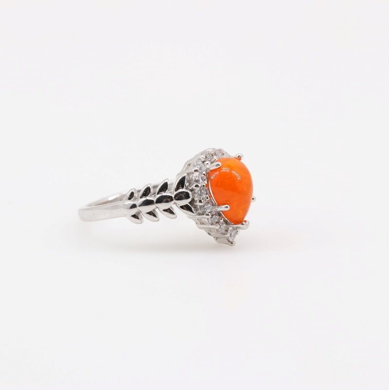Anillo de Ópalo De Fuego y cubic zirconia - Anillos