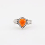 Anillo de Ópalo De Fuego y cubic zirconia - Anillos