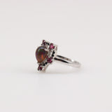 Anillo de Ópalo negro, Rodolito y Espinela negra - Anillos