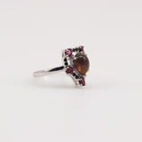Anillo de Ópalo negro, Rodolito y Espinela negra - Anillos
