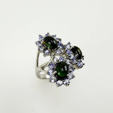 Anillo de Ópalo negro y Tanzanita - Anillos