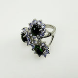 Anillo de Ópalo negro y Tanzanita - Anillos
