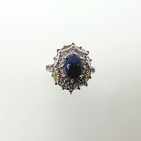Anillo de Ópalo negro y turmalinas - Anillos