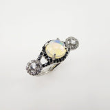 Anillo de Ópalo welo, espinela, Topacio blanco y Zirconia cúbica - Anillos
