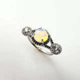 Anillo de Ópalo welo, espinela, Topacio blanco y Zirconia cúbica - Anillos