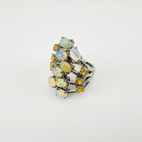 Anillo de Ópalo welo y Citrino - Anillos