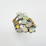 Anillo de Ópalo welo y Citrino - Anillos