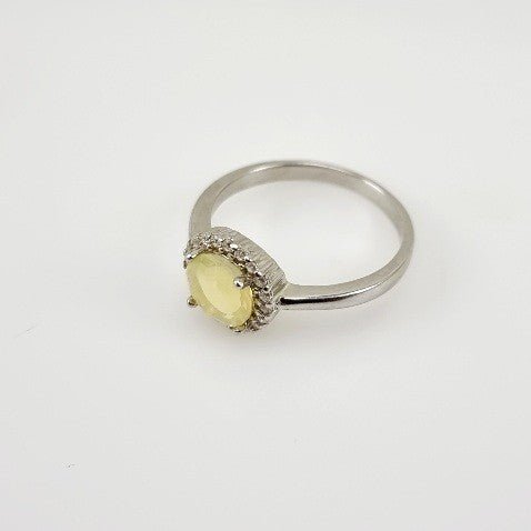 Anillo de Ópalo Welo y cubic zirconia - Anillos