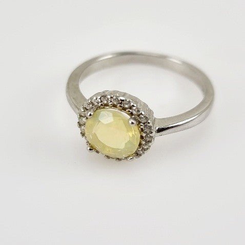 Anillo de Ópalo Welo y cubic zirconia - Anillos