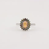 Anillo de Ópalo Welo y Zafiro Amarillo - Anillos