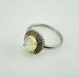 Anillo de Ópalo Welo y Zafiro Amarillo - Anillos