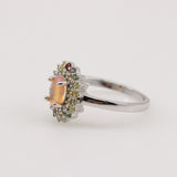 Anillo de Ópalo Welo y Zafiro Amarillo - Anillos