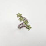 Anillo de Peridoto, Rodolito y cubic zirconia - Anillos