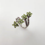 Anillo de Peridoto, Rodolito y cubic zirconia - Anillos
