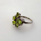 Anillo de Peridoto y cubic zirconia - Anillos