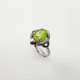 Anillo de Peridoto y cubic zirconia - Anillos