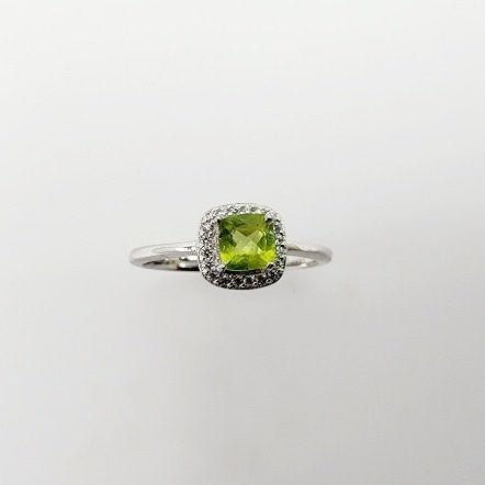 Anillo de Peridoto y cubic zirconia - Anillos