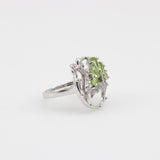 Anillo de Peridoto y cubic zirconia - Anillos
