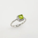 Anillo de Peridoto y cubic zirconia - Anillos