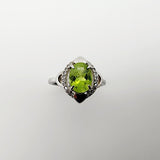 Anillo de Peridoto y cubic zirconia - Anillos