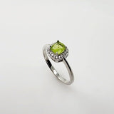 Anillo de Peridoto y cubic zirconia - Anillos