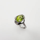 Anillo de Peridoto y cubic zirconia - Anillos
