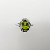 Anillo de Peridoto y cubic zirconia - Anillos