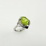 Anillo de Peridoto y cubic zirconia - Anillos
