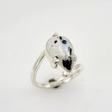 Anillo de Piedra Luna con turmalina - Anillos