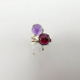 Anillo de Piedra Luna, Granate y Amatista - Anillos