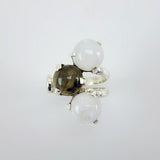 Anillo de Piedra Luna y labradorita - Anillos