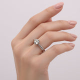 Anillo de Prasiolita y cubic zirconia - Anillos