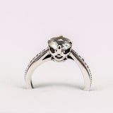 Anillo de Prasiolita y cubic zirconia - Anillos