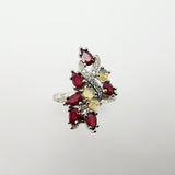 Anillo de Rubí, Ópalo welo y Zirconia cúbica - Anillos