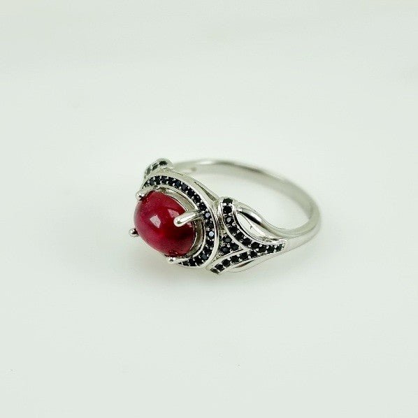 Anillo de Rubí y Espinela negra - Anillos