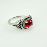 Anillo de Rubí y Espinela negra - Anillos