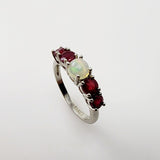 Anillo de Rubí y Ópalo welo - Anillos