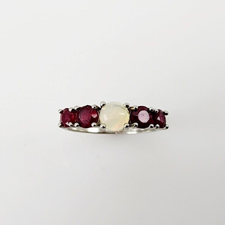 Anillo de Rubí y Ópalo welo - Anillos