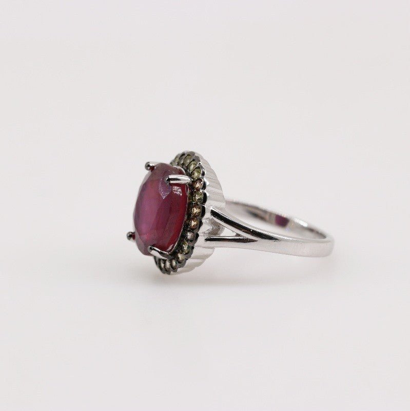 Anillo de rubí y zafiro amarillo - Anillos