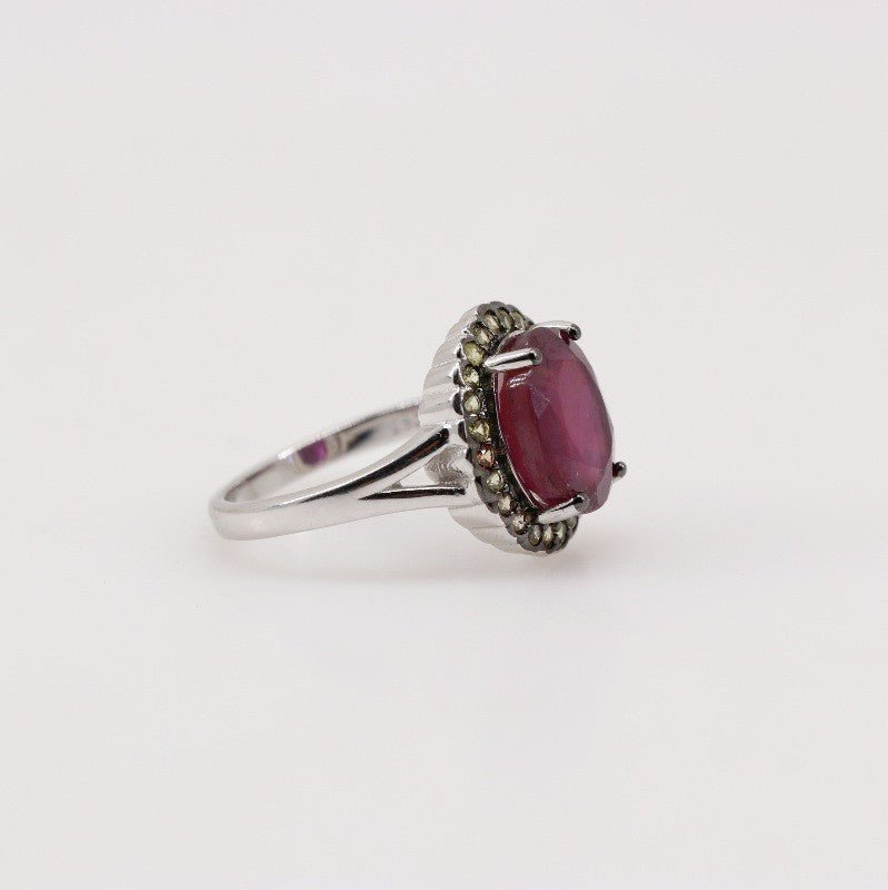 Anillo de rubí y zafiro amarillo - Anillos