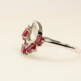Anillo de Rubí y Zircón natural - Anillos