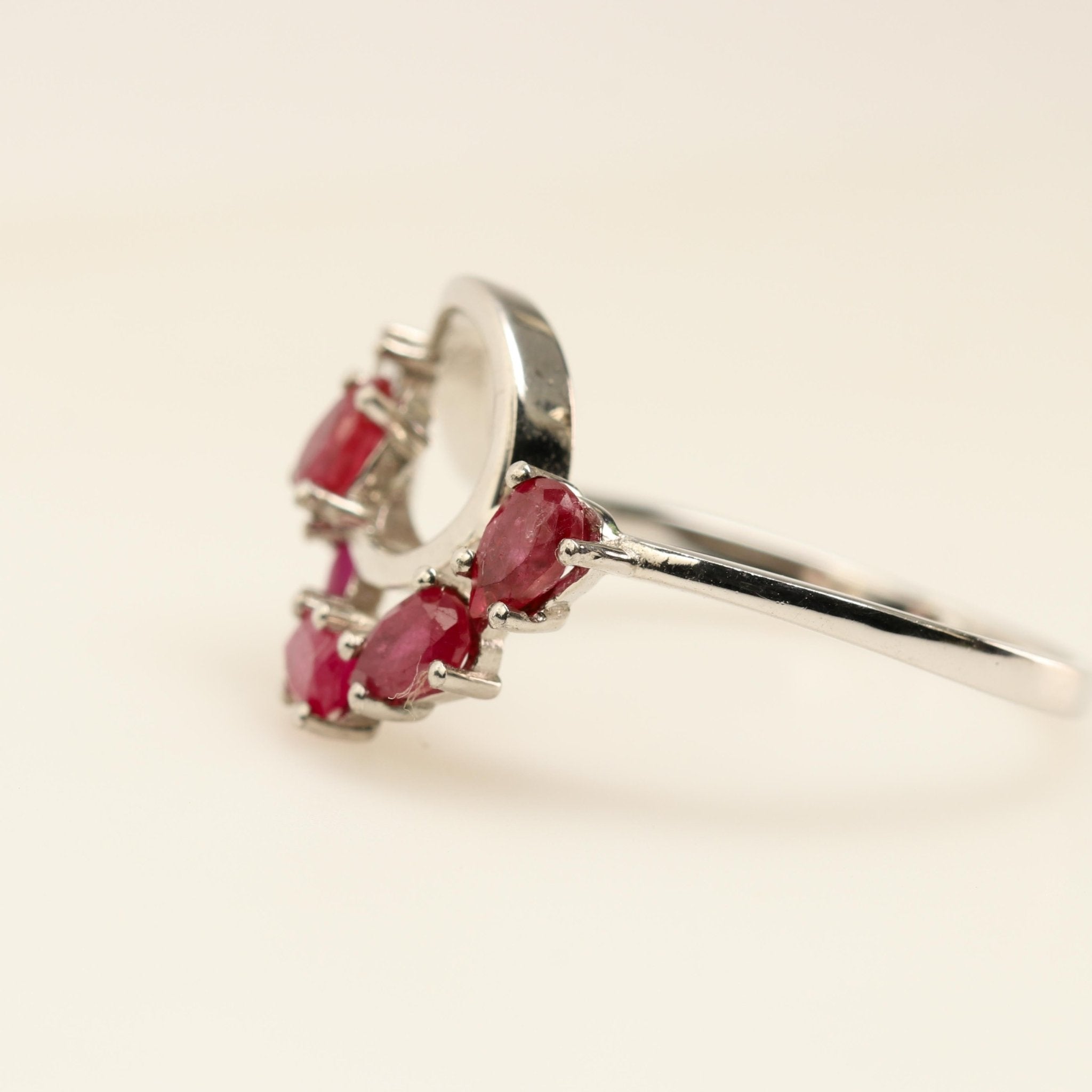 Anillo de Rubí y Zircón natural - Anillos