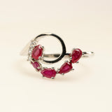 Anillo de Rubí y Zircón natural - Anillos