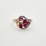 Anillo de Rubí y Zirconia Cúbica - Anillos