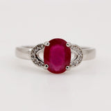 Anillo de Rubí y Zirconia cúbica - Anillos